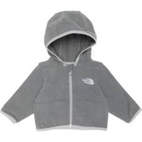 NWT North Face Infant Boys Glacier Hoodie - Full Zip GRAY - Picture 1 of 2
